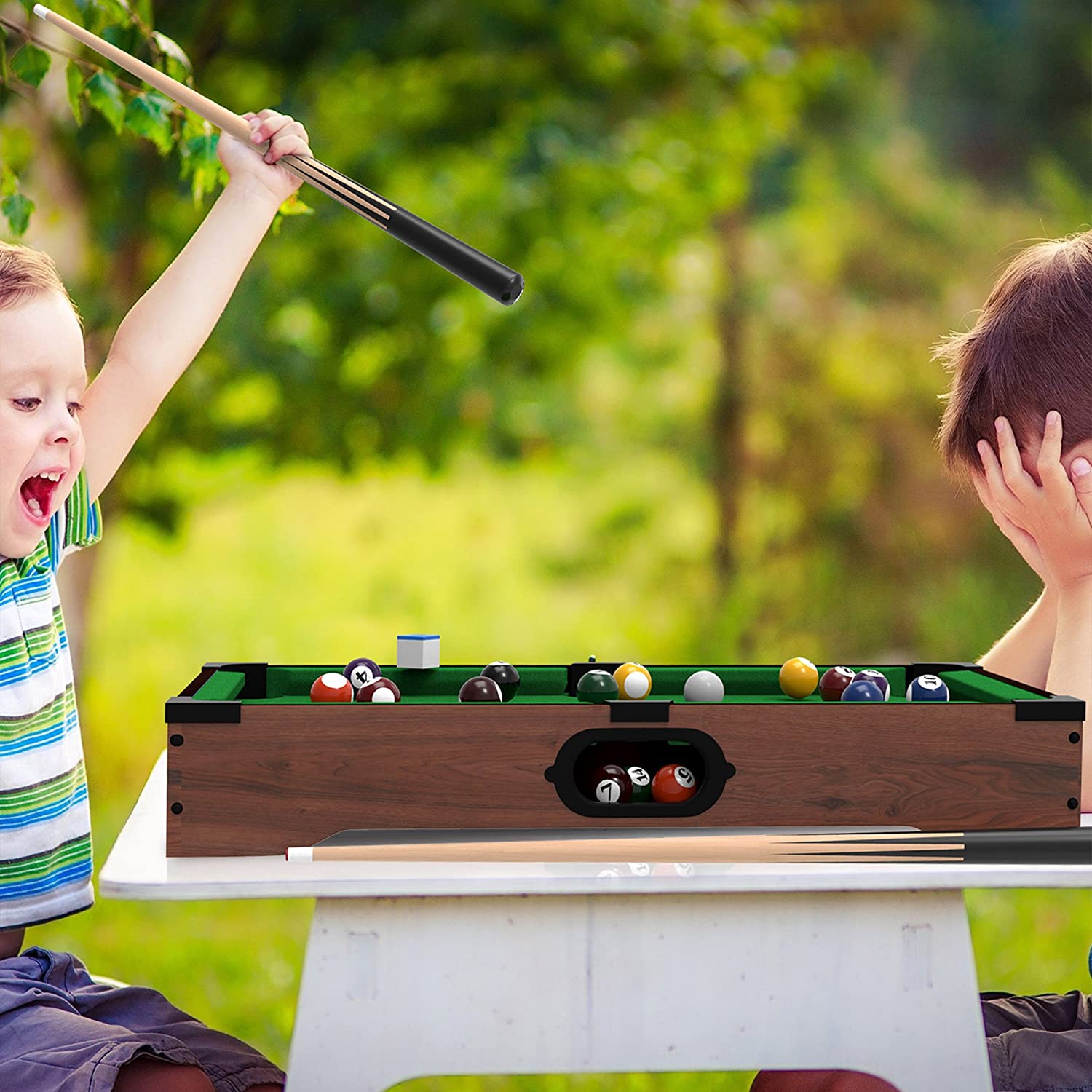 Mini Tabletop Pool Set- Billiards Game